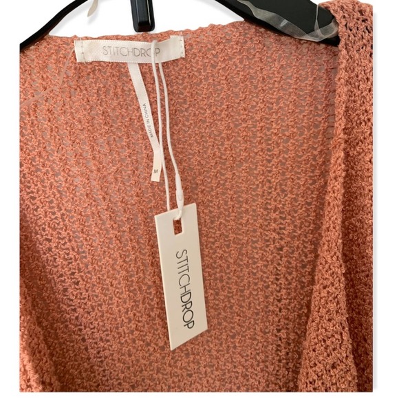 NWT STITCHDROP Open Front Color Block Stripe Cardigan. Size M - Picture 3 of 4